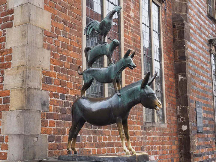 Standbeeld Bremen stadsmuziekanten